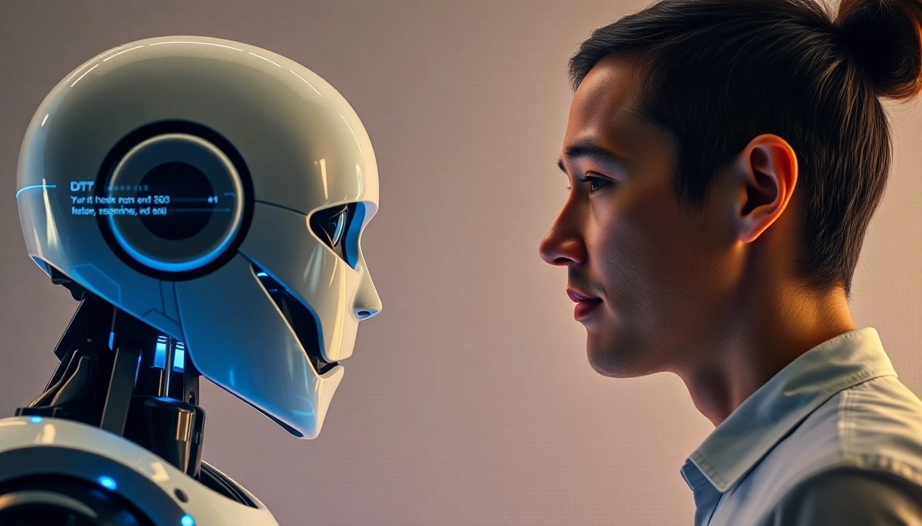 Engaging image illustrating a human or not game session with a person and AI chatbot, highlighting interactive AI-detection challenges for users.