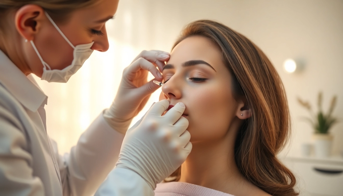 Administering Botox Behandlung to a patient, showcasing the caring professional environment and treatment details.