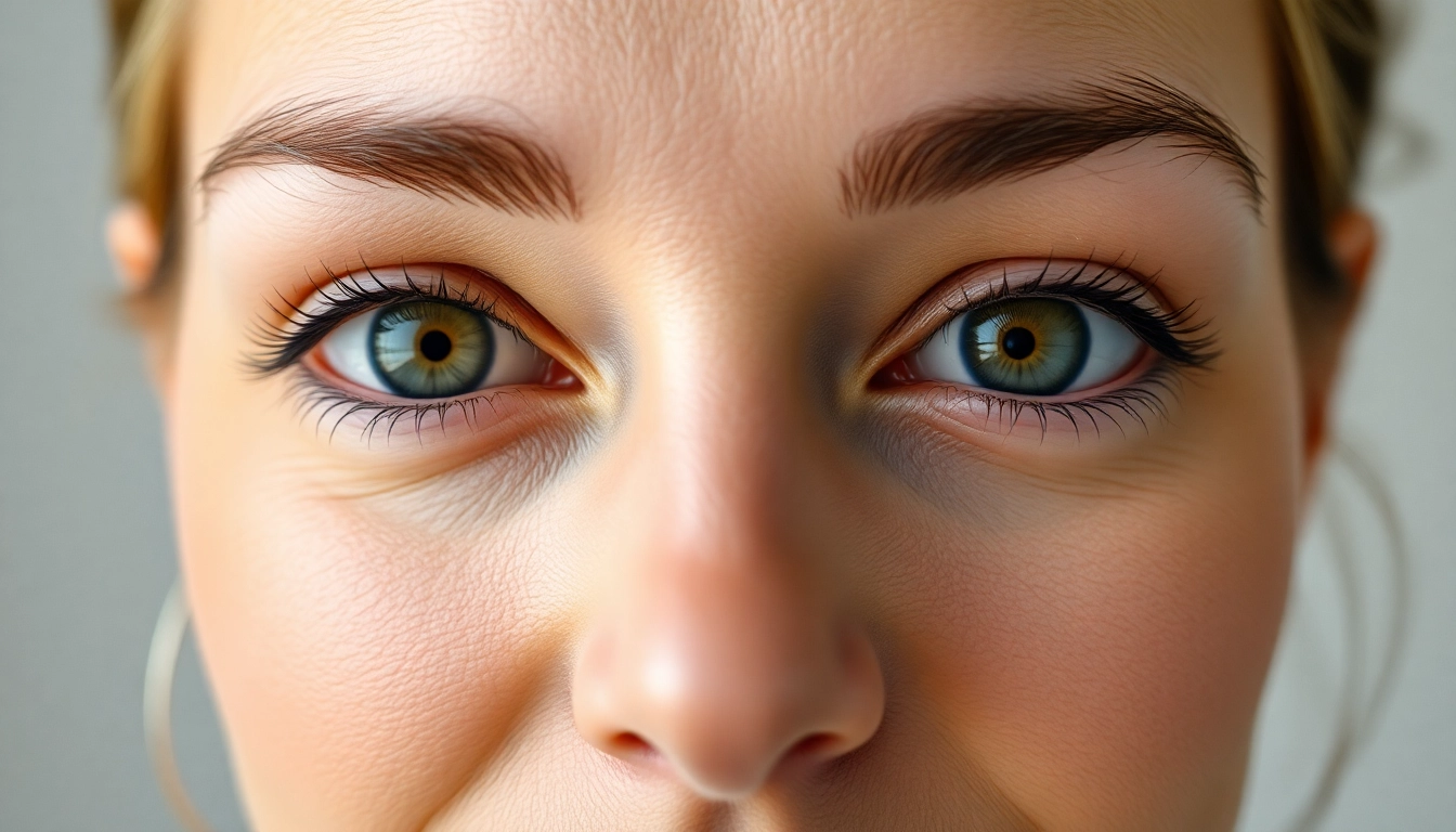 Detailed comparison of eyes before and after Oberlidstraffung Zürich showing a refreshed, youthful appearance