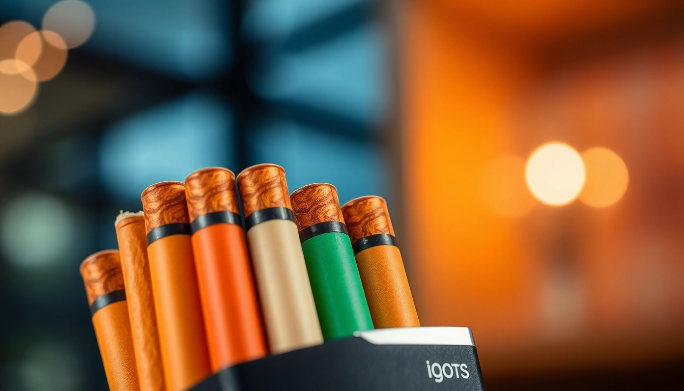 Heets sigara tobacco sticks inserted into a device, showcasing flavor variety and modern heating technology for enthusiasts.