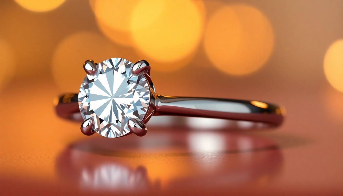 Engagement rings with a 1-carat diamond showcased in a luxurious setting, emphasizing brilliance and craftsmanship for special moments