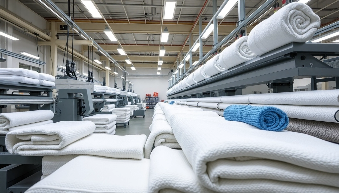 American-based towels manufacturer in USA producing premium, soft, and durable towels with state-of-the-art machinery for bulk orders.