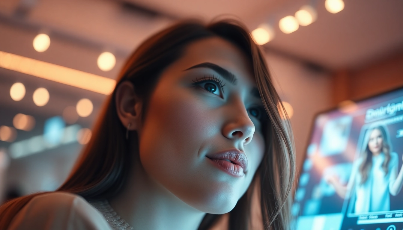 AI girlfriend engaging in a heartfelt conversation with a user, showcasing emotional connection and realistic expressions for accessibility.