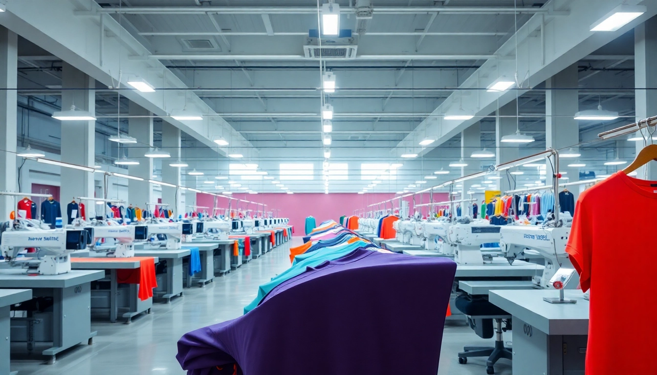 Clothing factory in Sialkot producing high-quality, custom sportswear with advanced machinery and skilled workers.