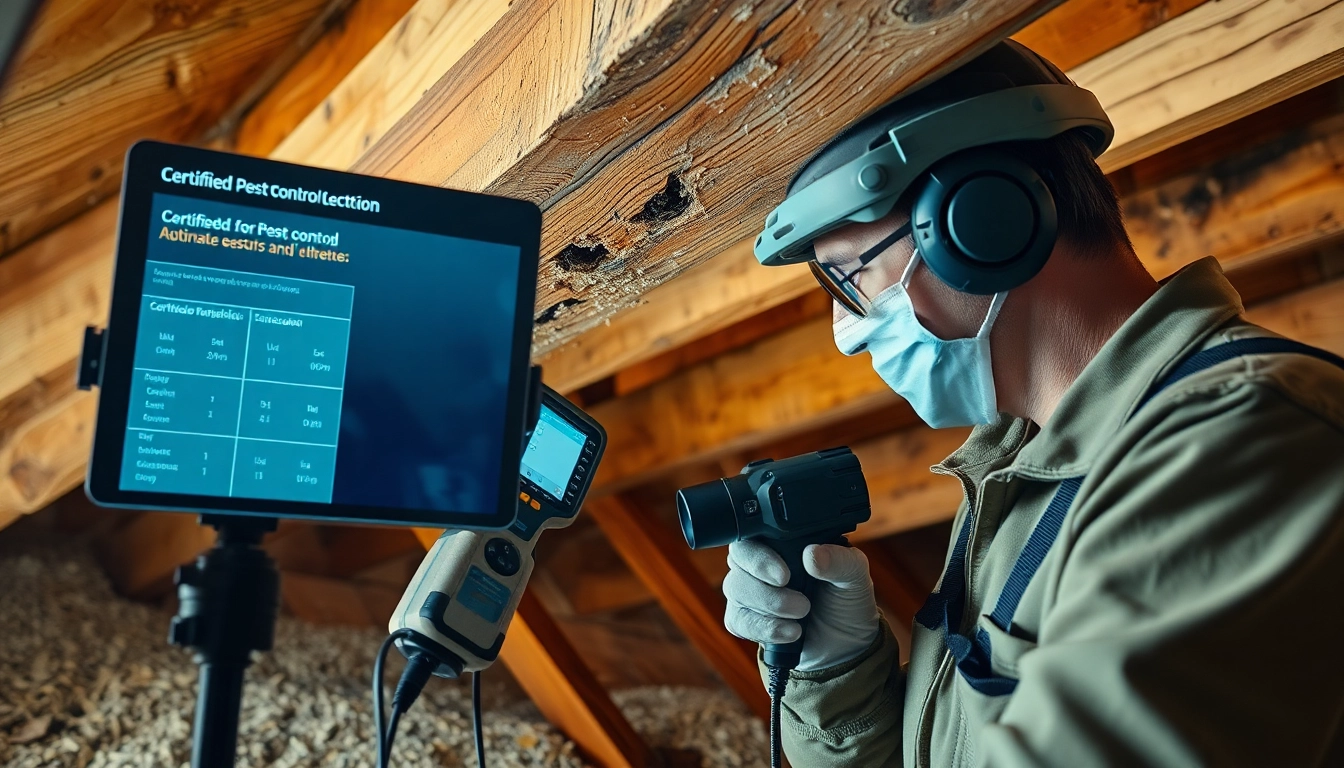 Technicus voert professionele houtworminspectie uit in een houten constructie