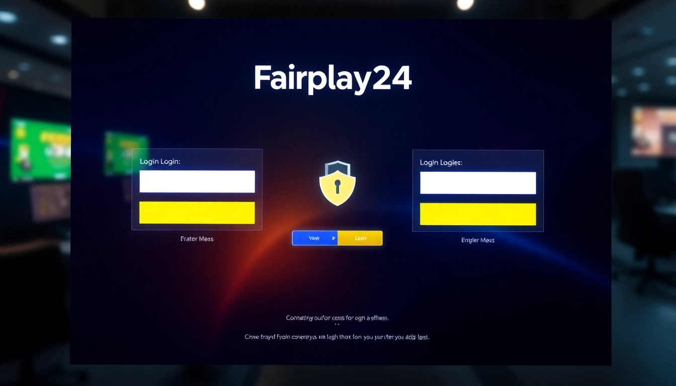 Visually appealing Fairplay24 login screen showing secure authentication process for online