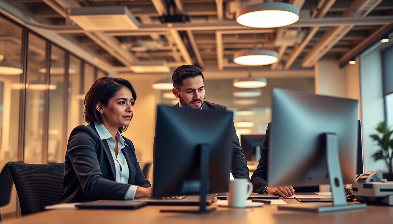 Experienced cabinet comptable maroc team collaborating digitally for reliable financial solutions