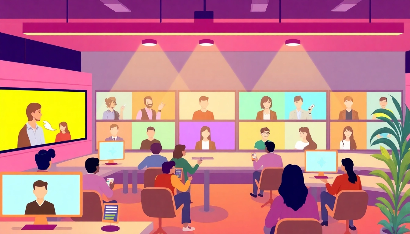 Greek chat users engaging in lively online conversations with colorful interfaces, emphasizing