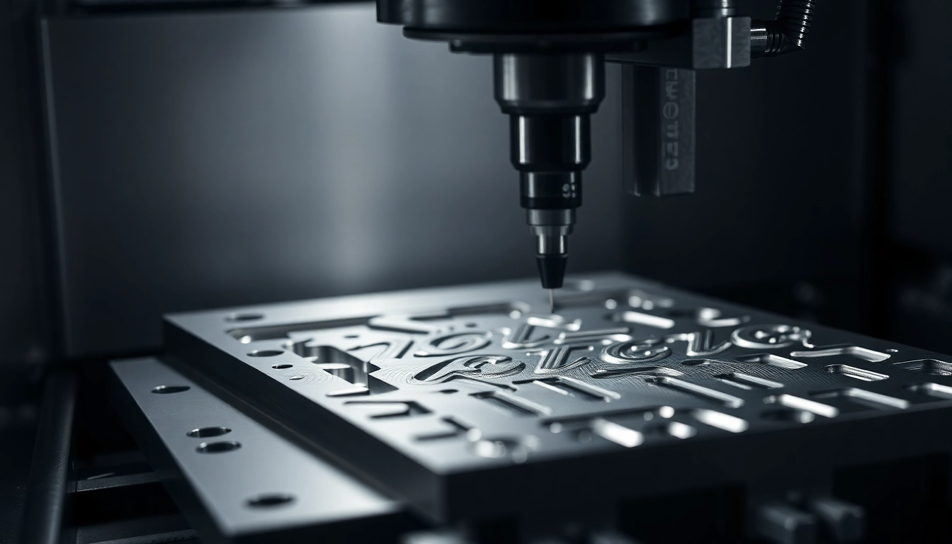 High-precision CNC milling machine performing usugi frezowania CNC on aluminum components with