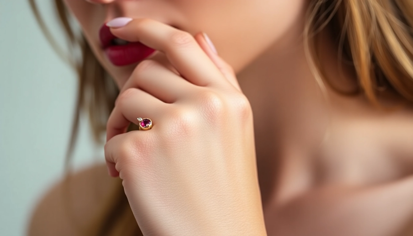High-quality pierscionek na gumce displayed on a finger, showcasing flexibility and stylish