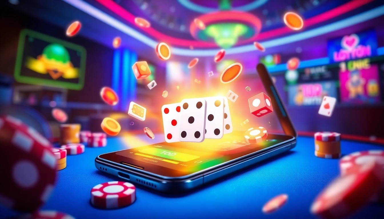 Professional digital illustration of top up domino with gaming graphics and transaction icons